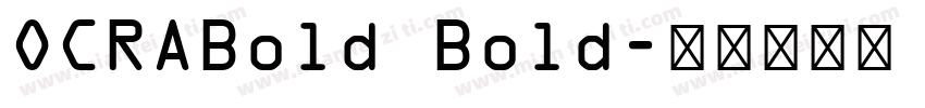 OCRABold Bold字体转换